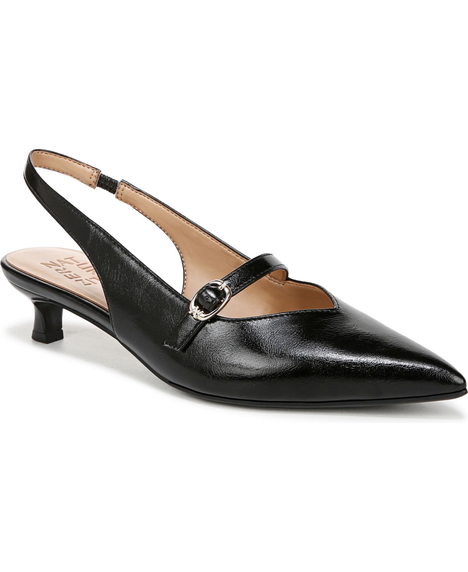 Women's Grayson Pointed Toe Kitten Heel Slingback Pumps