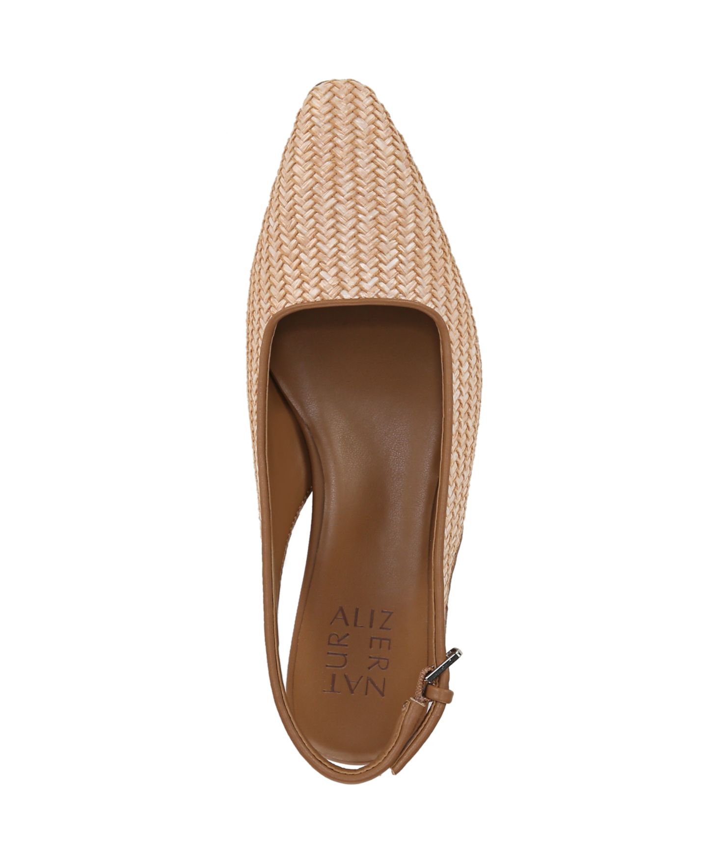 Женские туфли Naturalizer Ginger 2 Snip Toe Asymmetrical Low Block Heel Slingbacks, цвет: Рыжевато-коричневый / Искусственная кожа — фото 4