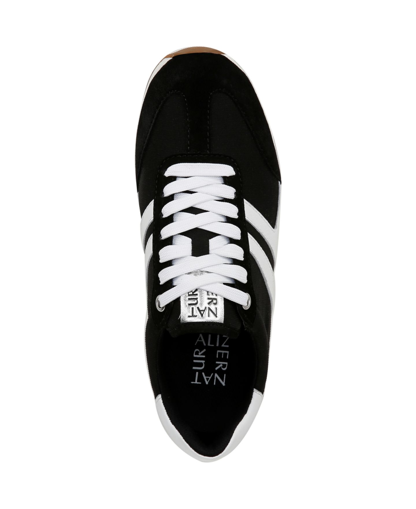 Женские кроссовки Naturalizer Lorena Lace-Up, цвет: Чёрный / Белый — фото 4