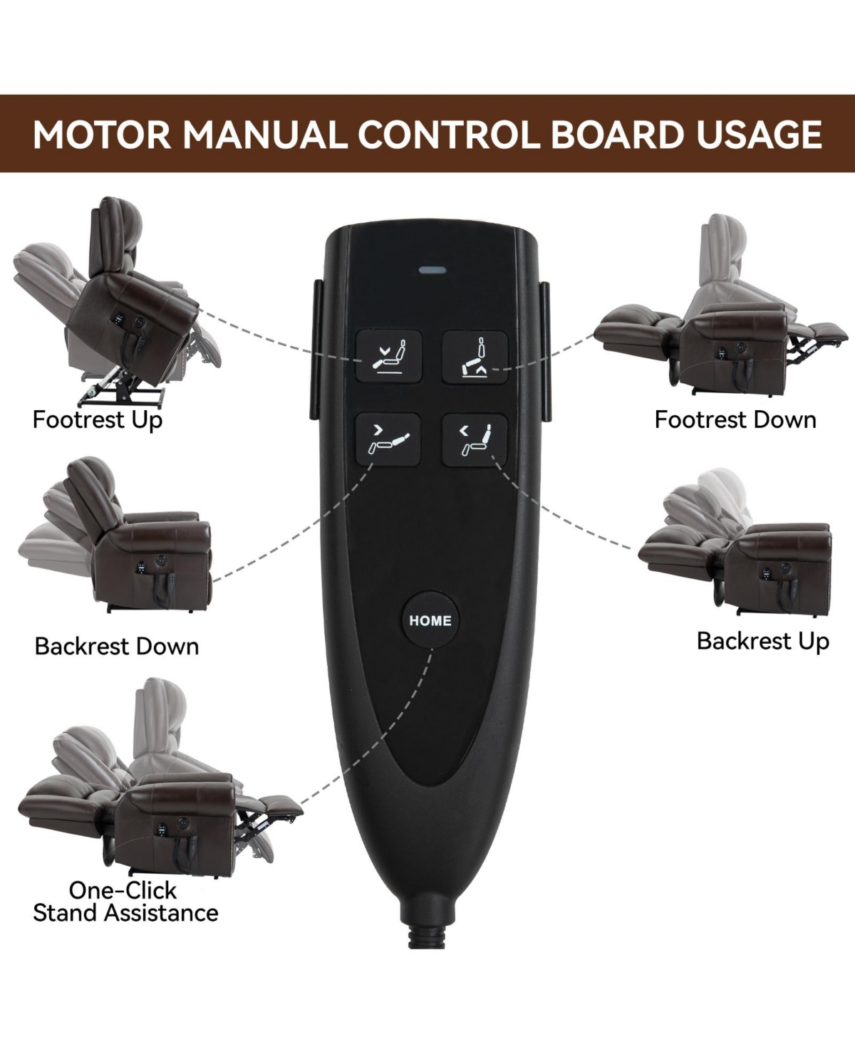 Mondawe Power Lift Recliner Chair Heat Massage