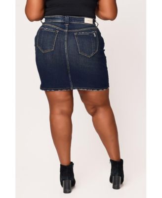 Plus Size Denim Skirt