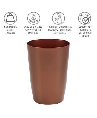 Small Trash Can with Open Top for Compact and Tight Spaces – 1.58 Gallon Capacity