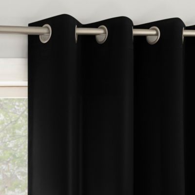 Brandon Magnetic Closure Room Darkening Grommet Curtain Panel Pair
