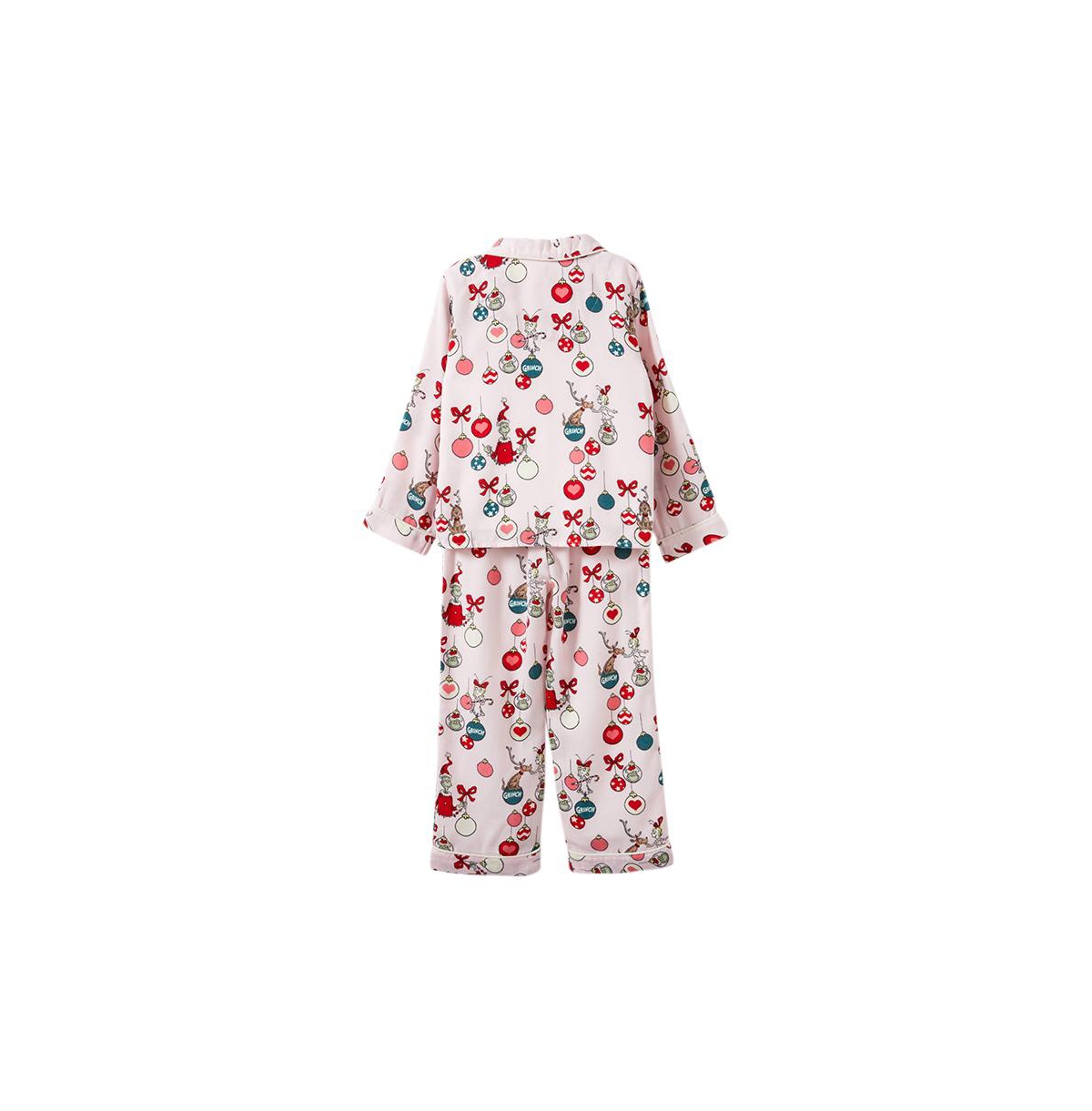 Cotton On Little Girls Little/Big Heidi Long Sleeve Pyjama Set Licensed -grinch
