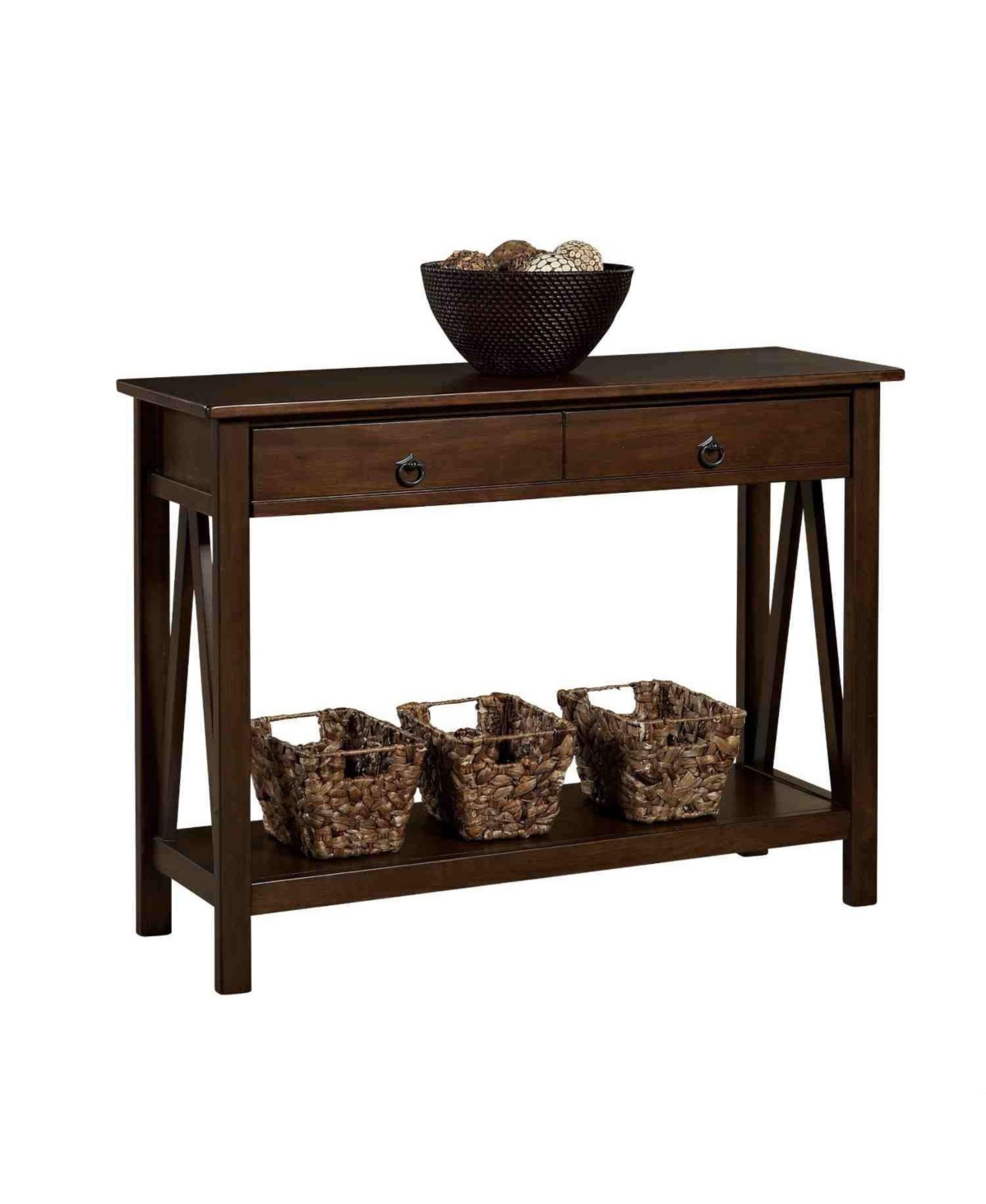 Slickblue 2-Drawer Console Sofa Table - Modern Entryway or Living Room Storage Table