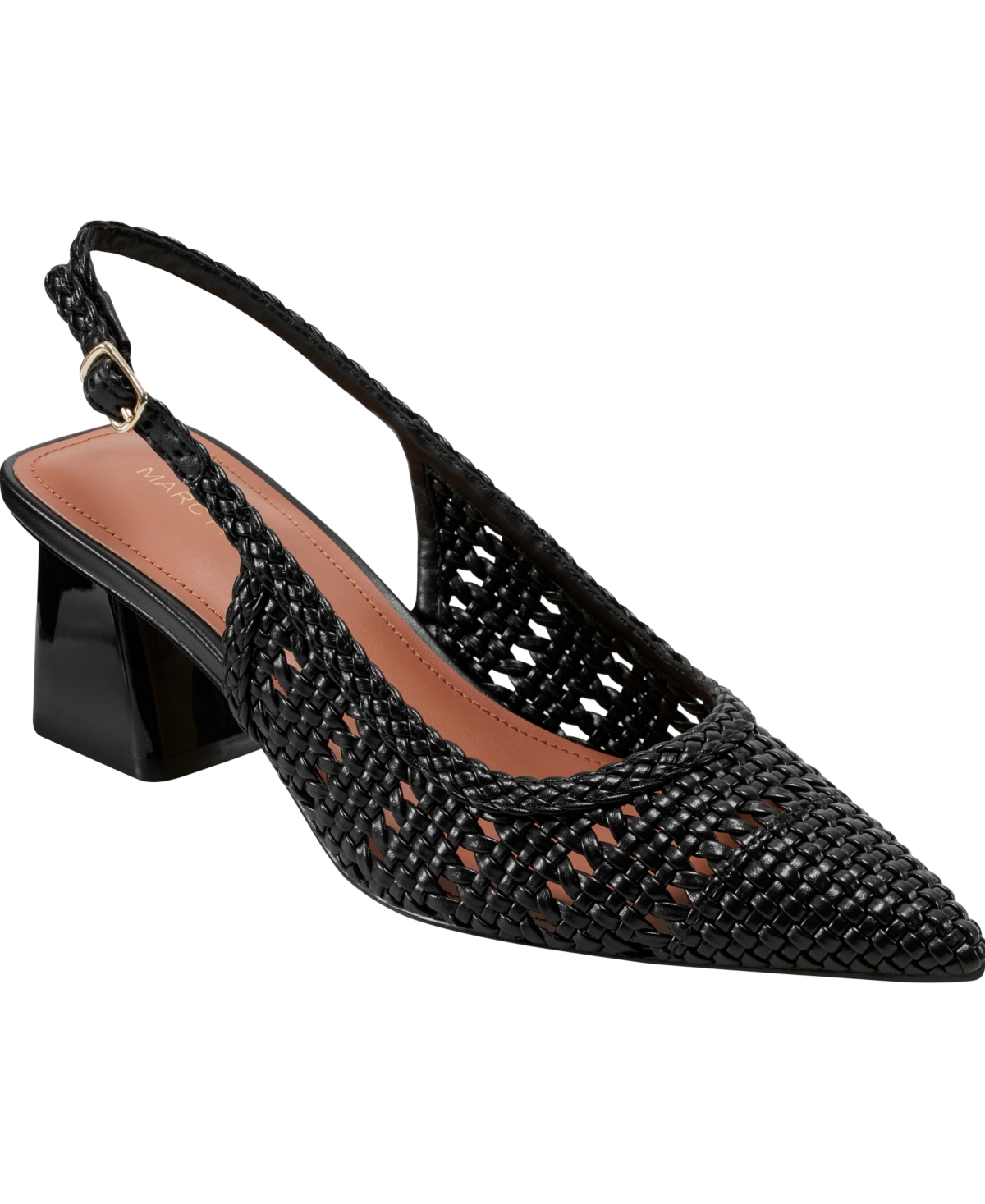 Women's Lulia Woven Block Heel Slingback Pumps - Light Natural