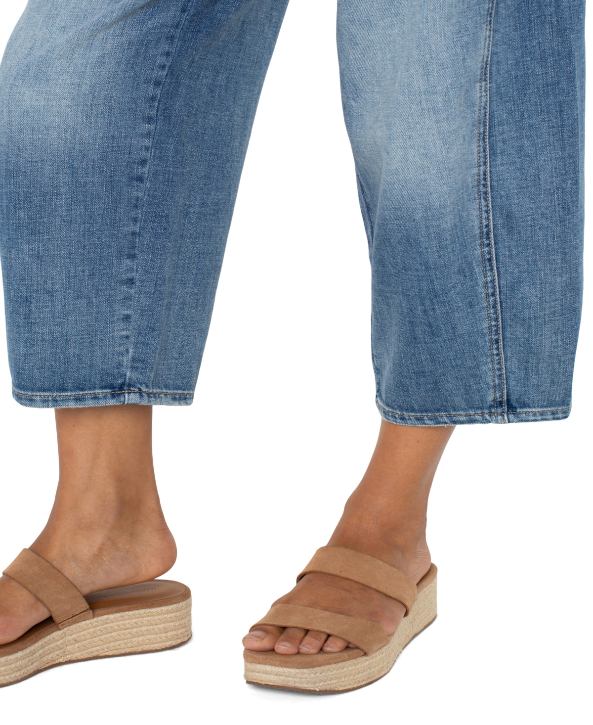 Shop Liverpool Los Angeles Women's Mid Rise Barrel Jeans In Isla Vista