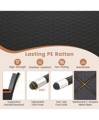 9 PCS Patio Dining Set for 8 Large Conversation Set w/ Umbrella Hole Seat Cushion