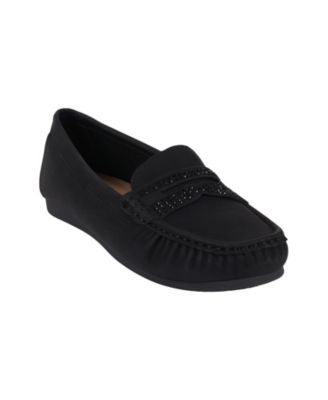 Women's Eagle Embellished Driving Moccasin Loafers