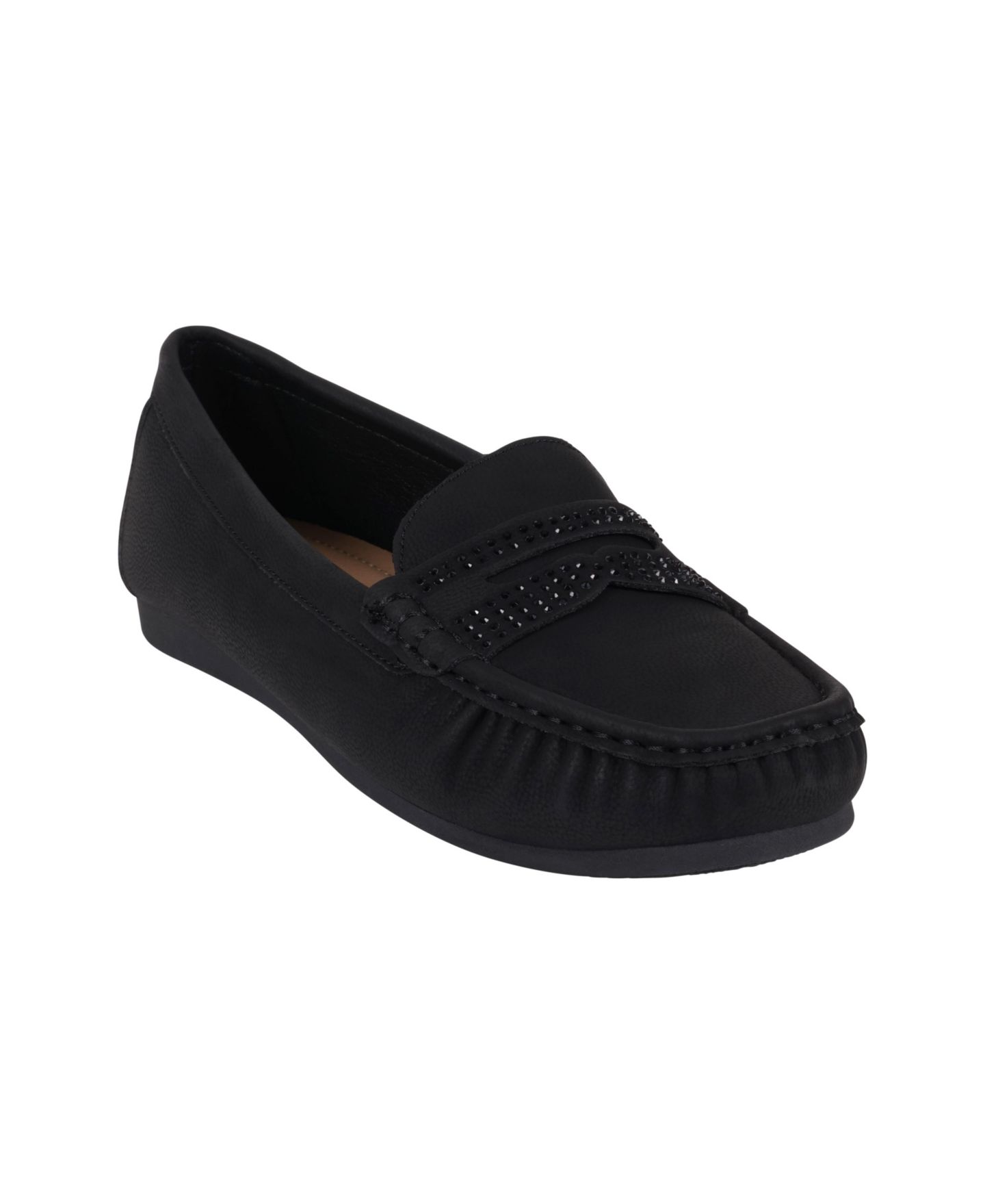 Женские туфли GC Shoes Eagle Embellished Driving Moccasin, цвет: Чёрный — фото 1