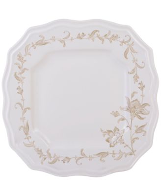 Batik Toile Taupe Porcelain 12 Pc. Dinnerware Set, Service for 4