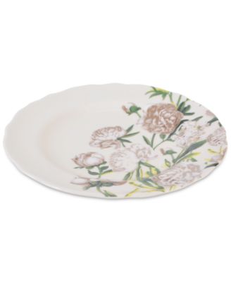 Luxe Peony Neutral Porcelain 12 Pc. Dinnerware Set, Service for 4