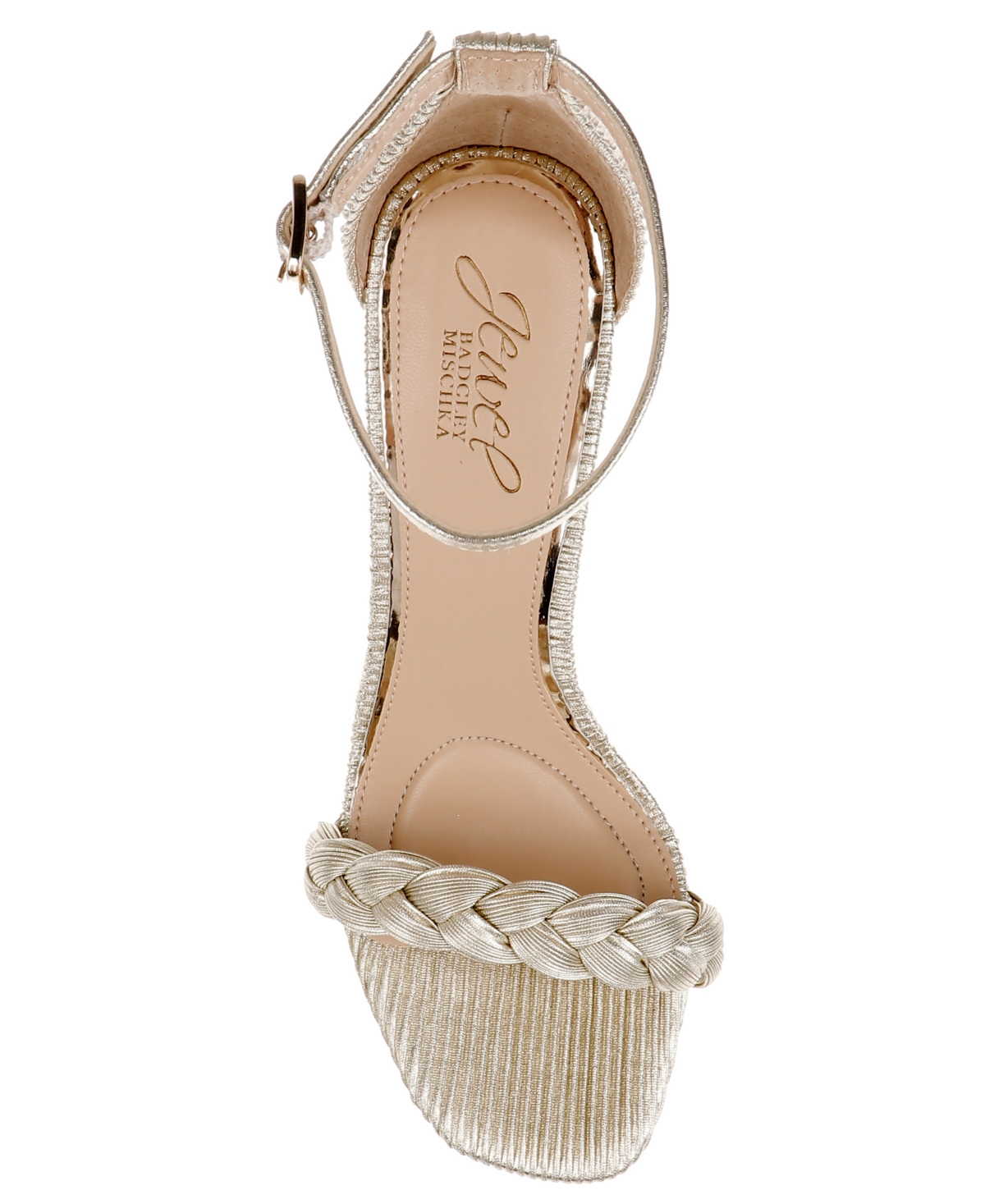 Jewel Badgley Mischka Women's Shea Round Toe Dress Sandals In Champagne