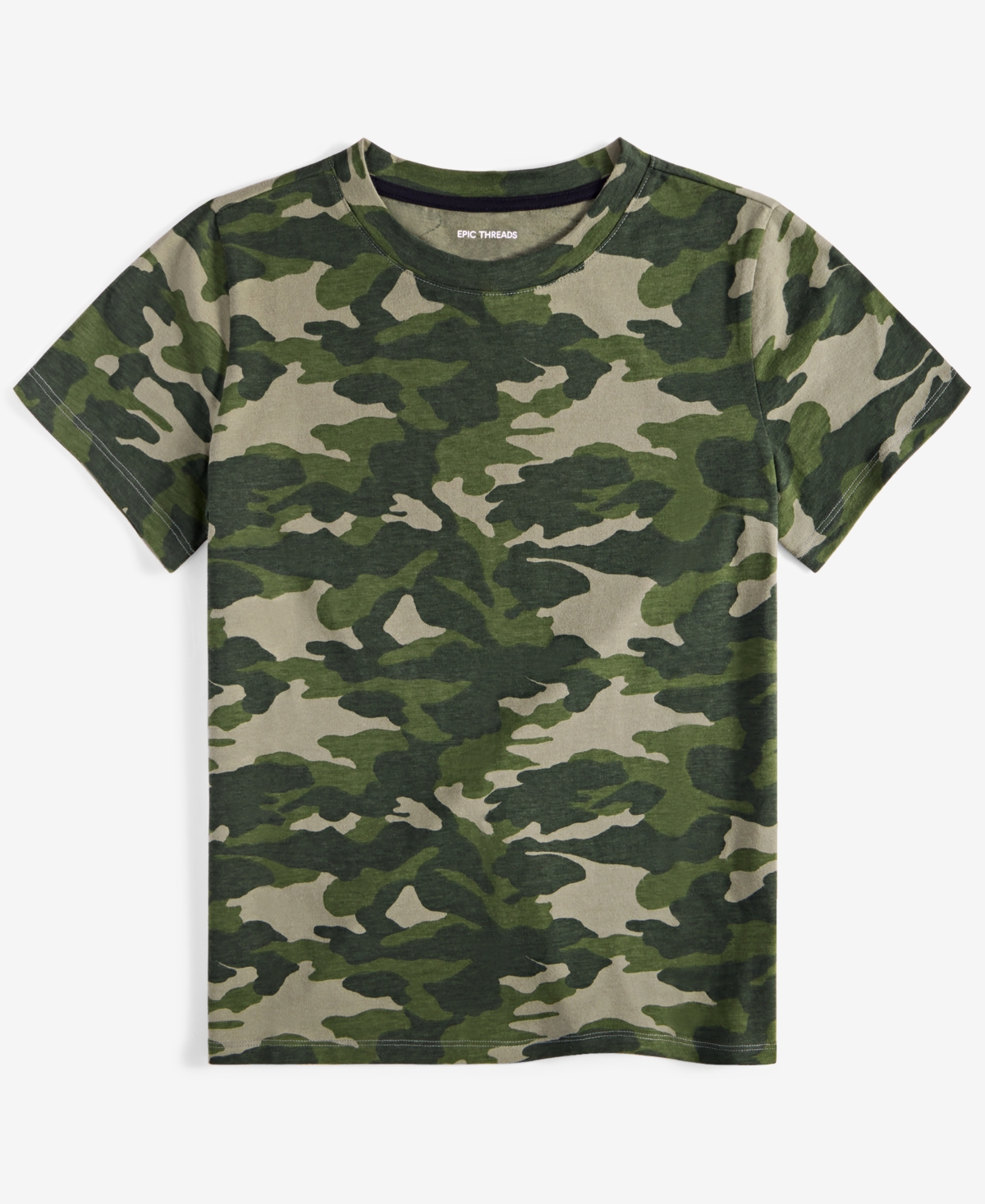Macy's Epic Threads Little & Big Boys Core Camo-print Short-sleeve T-shirt, Exclusively At  In Camo Dude