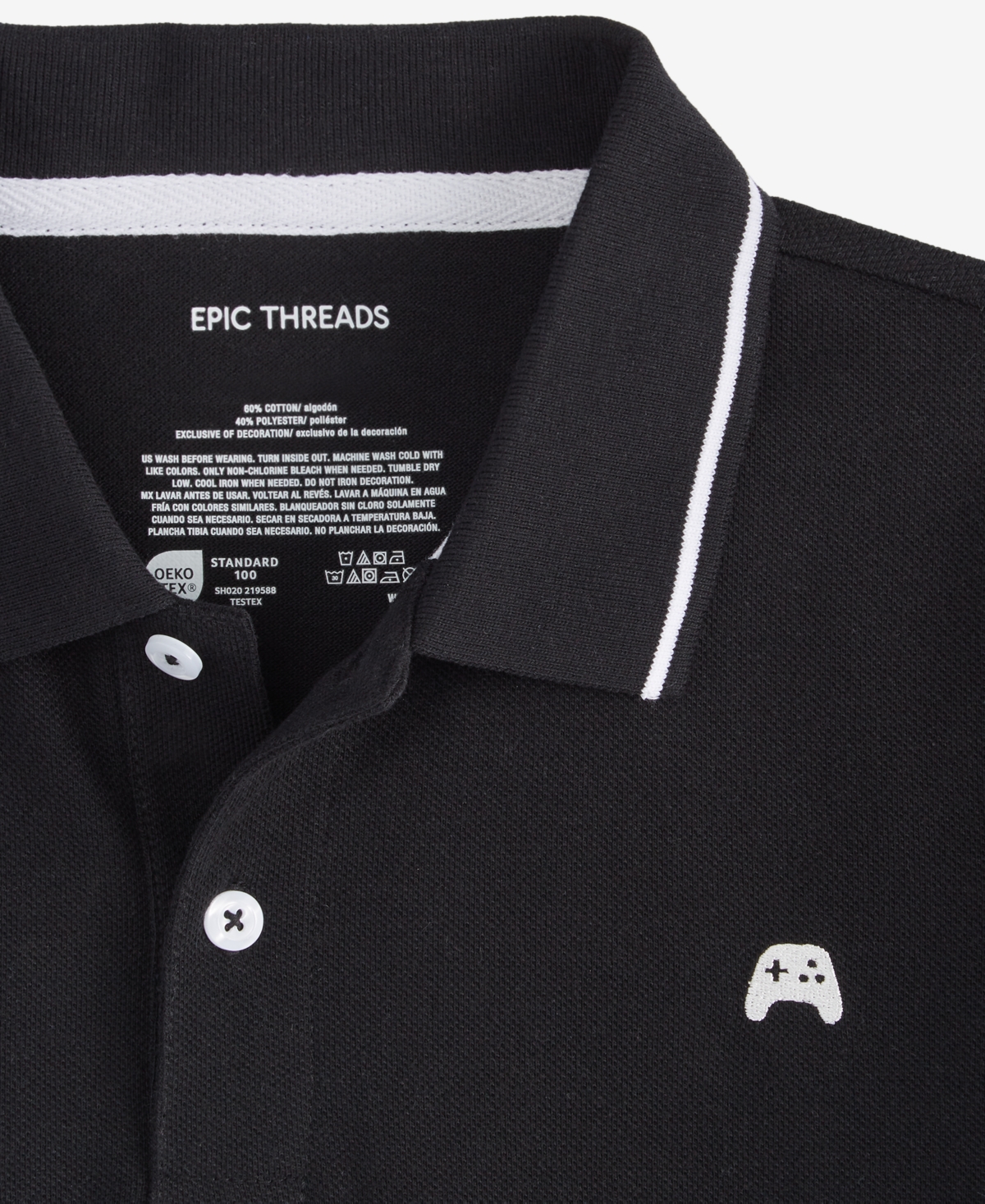 Macy's Epic Threads Little & Big Boys Pique Polo Shirt, Exclusively At  In Deep Black