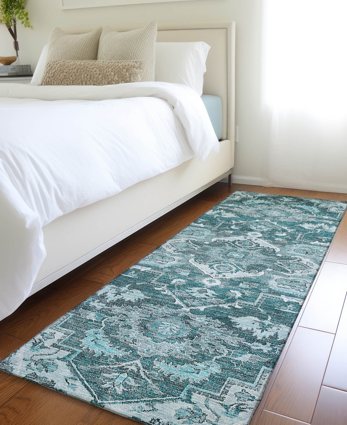 Addison Chantille Acn774 2'3''x7'6'' Runner Area Rug In Teal