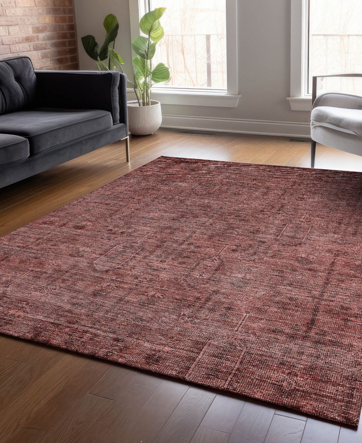 Addison Chantille Acn790 3'x5' Area Rug In Paprika