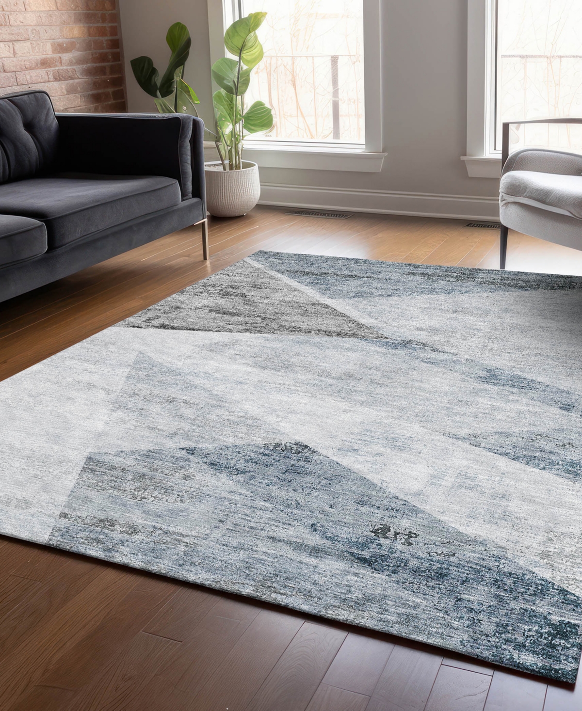 Addison Chantille Acn770 5'x7'6'' Area Rug In Mist