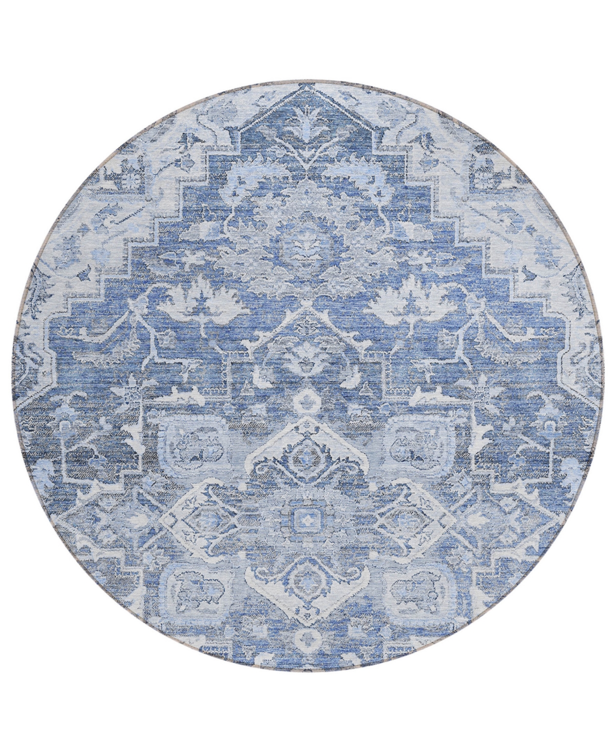Addison Chantille Acn774 8'x8' Round Area Rug In Denim