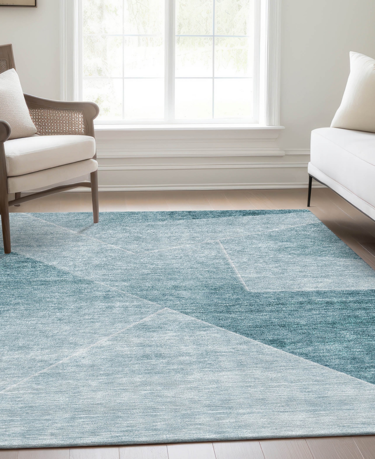 Addison Chantille Machine Washable Acn779 8'x10' Area Rug In Teal