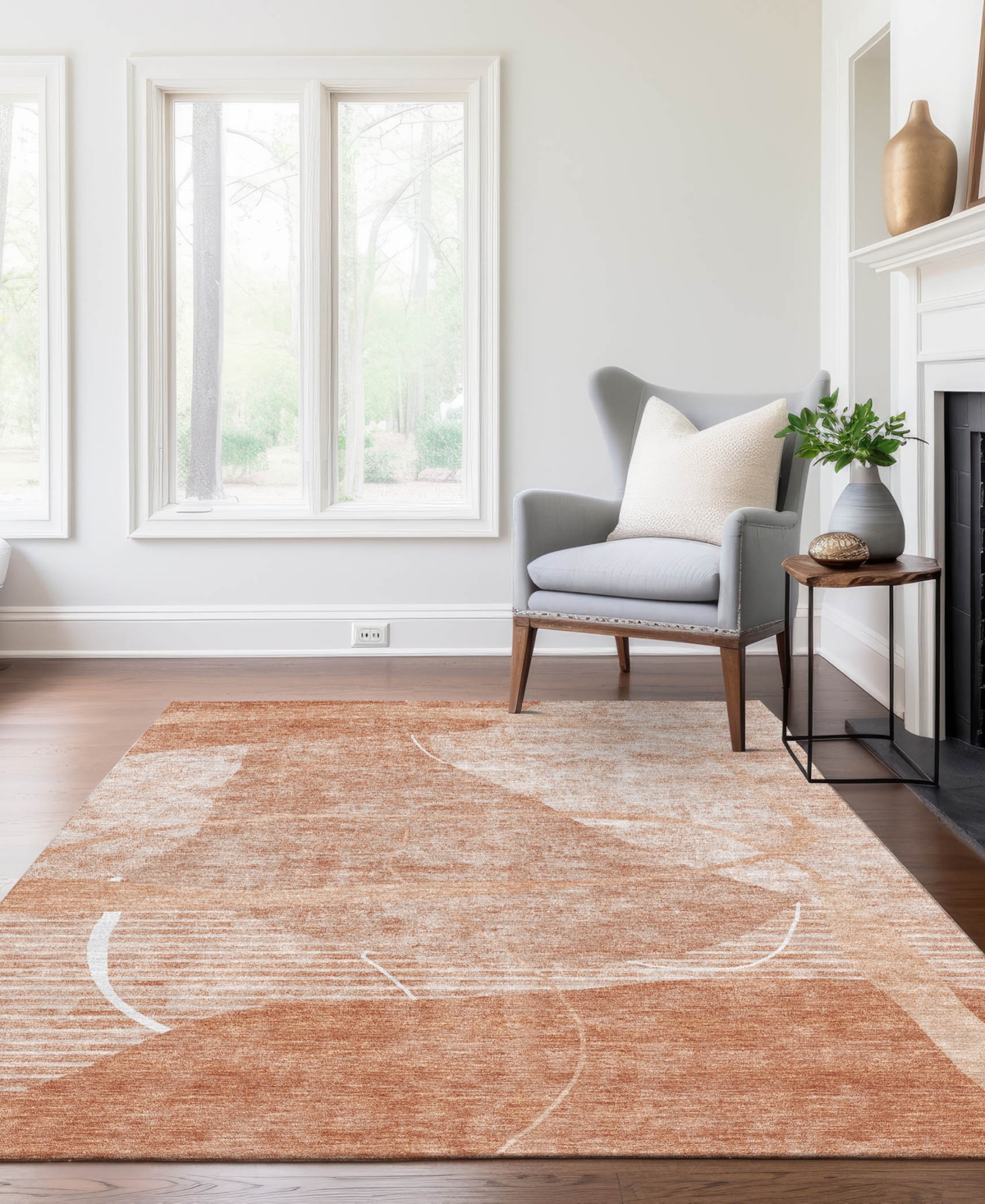 Addison Chantille Acn805 8'x10' Area Rug In Salmon