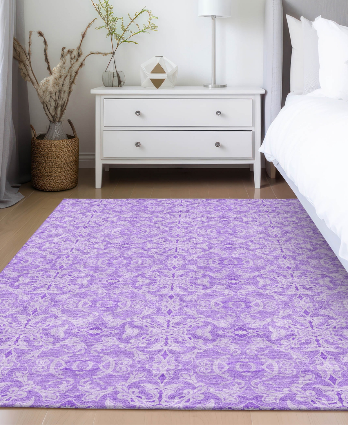 Addison Chantille Acn784 9'x12' Area Rug In Lavender