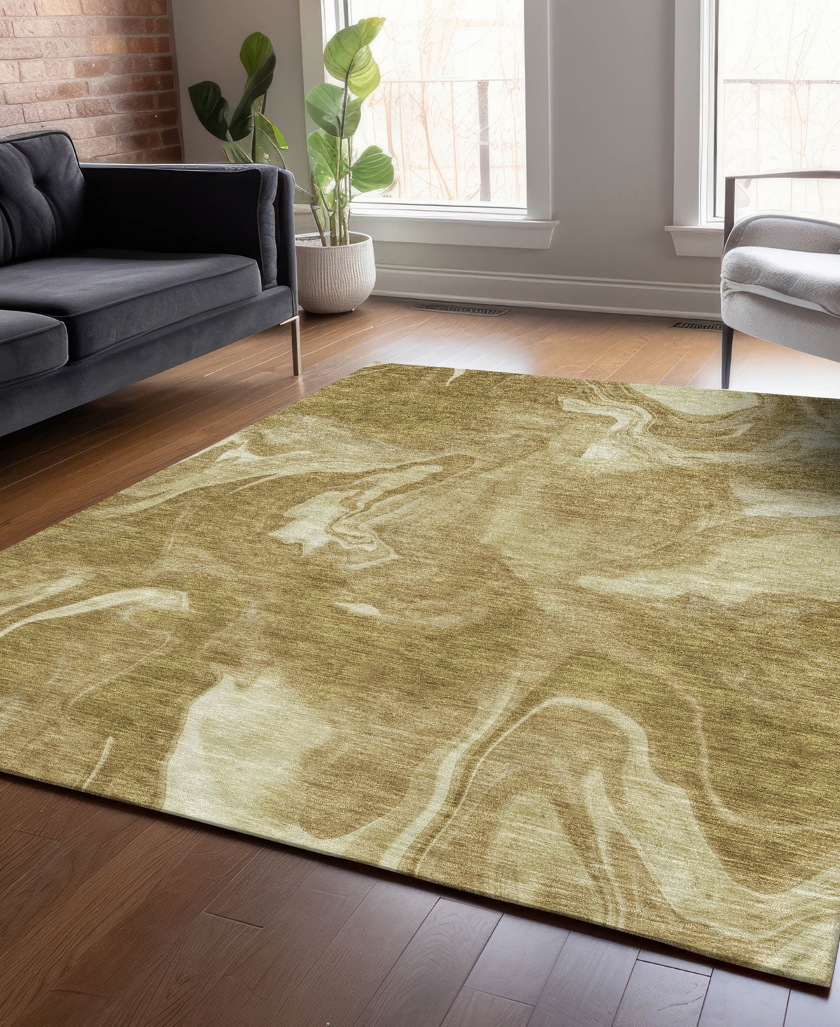 Addison Chantille Acn802 9'x12' Area Rug In Brown