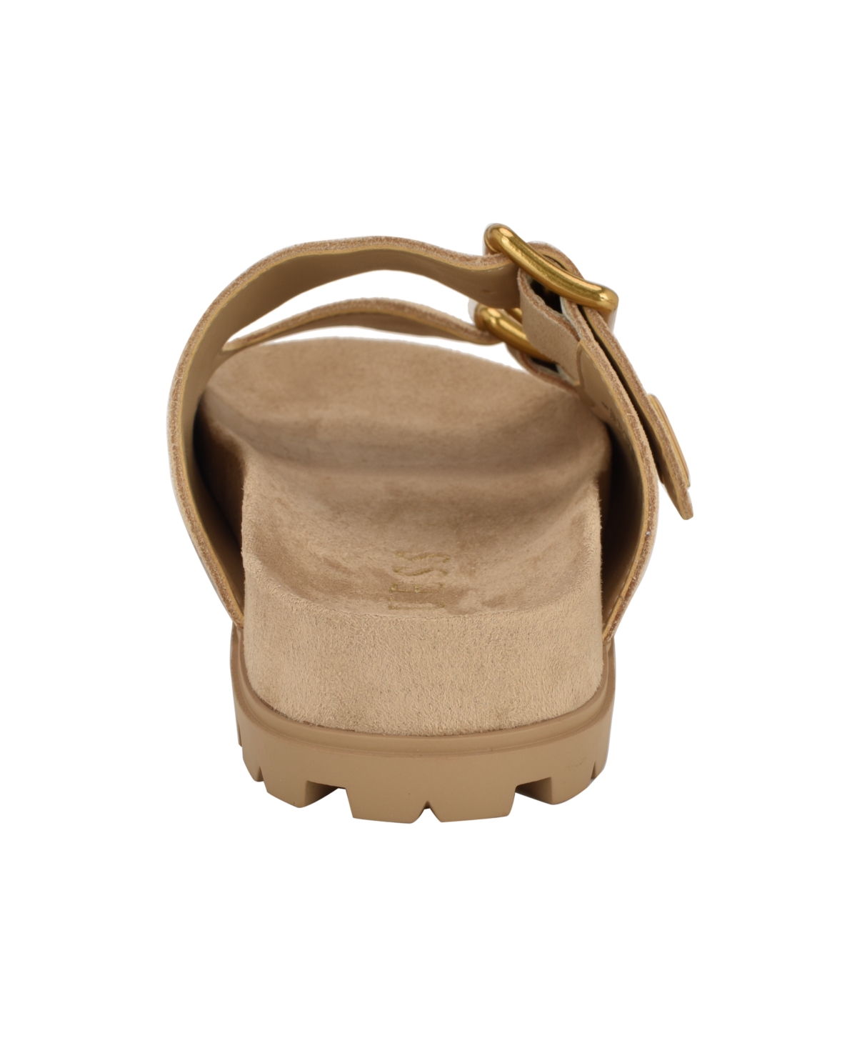 Shop Guess Women's Fasten Double-buckle Footbed Sandals In Light Natural Suede
