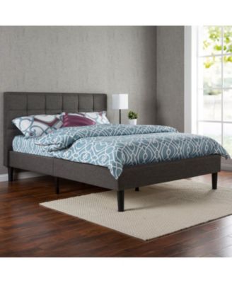 Upholstered Platform Bed with Headboard - Modern Classic Bedroom Accent