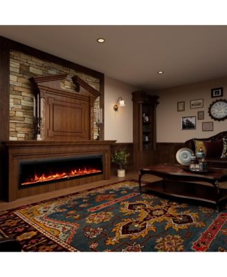 72 inches Recessed Wall-mounted Freestanding Multifunctional Electric Fireplace