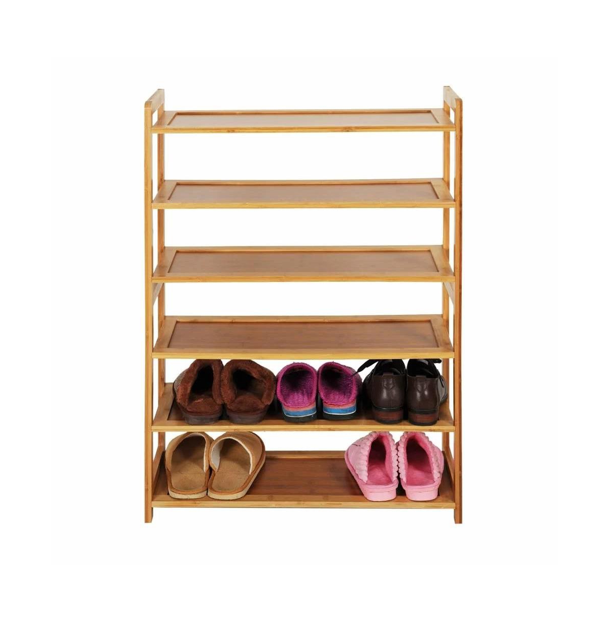 Slickblue 6-Shelf Shoe Rack - Large Storage Organizer for Entryway