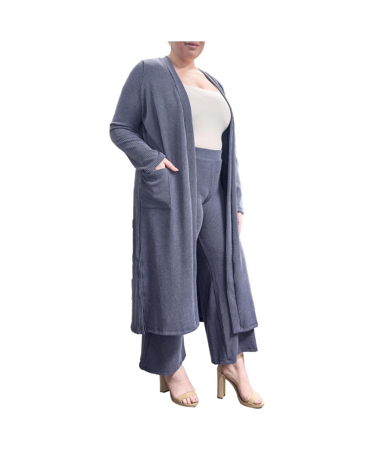 Standards & Practices Plus Size Long Length Open Front Duster