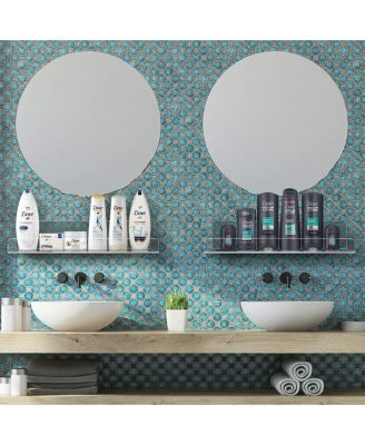 6 Pack Acrylic Wall Ledge Floating Shelf Rack Organizer - Perfect for Displaying books, decor, kitchen organization and more