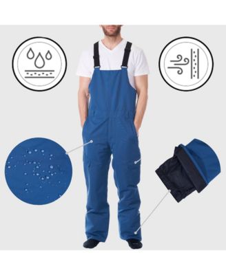 Men's Insulated Snow Bib Overalls Waterproof Ski Snowboard Pants