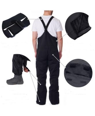 Men's Insulated Snow Bib Overalls Waterproof Ski Snowboard Pants