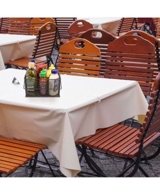 Mesh Utensil Caddy - Organize & Serve in Style! Perfect for Kitchen, Parties, and More. Multi-purpose with Compartments & Sturdy Handle - Black