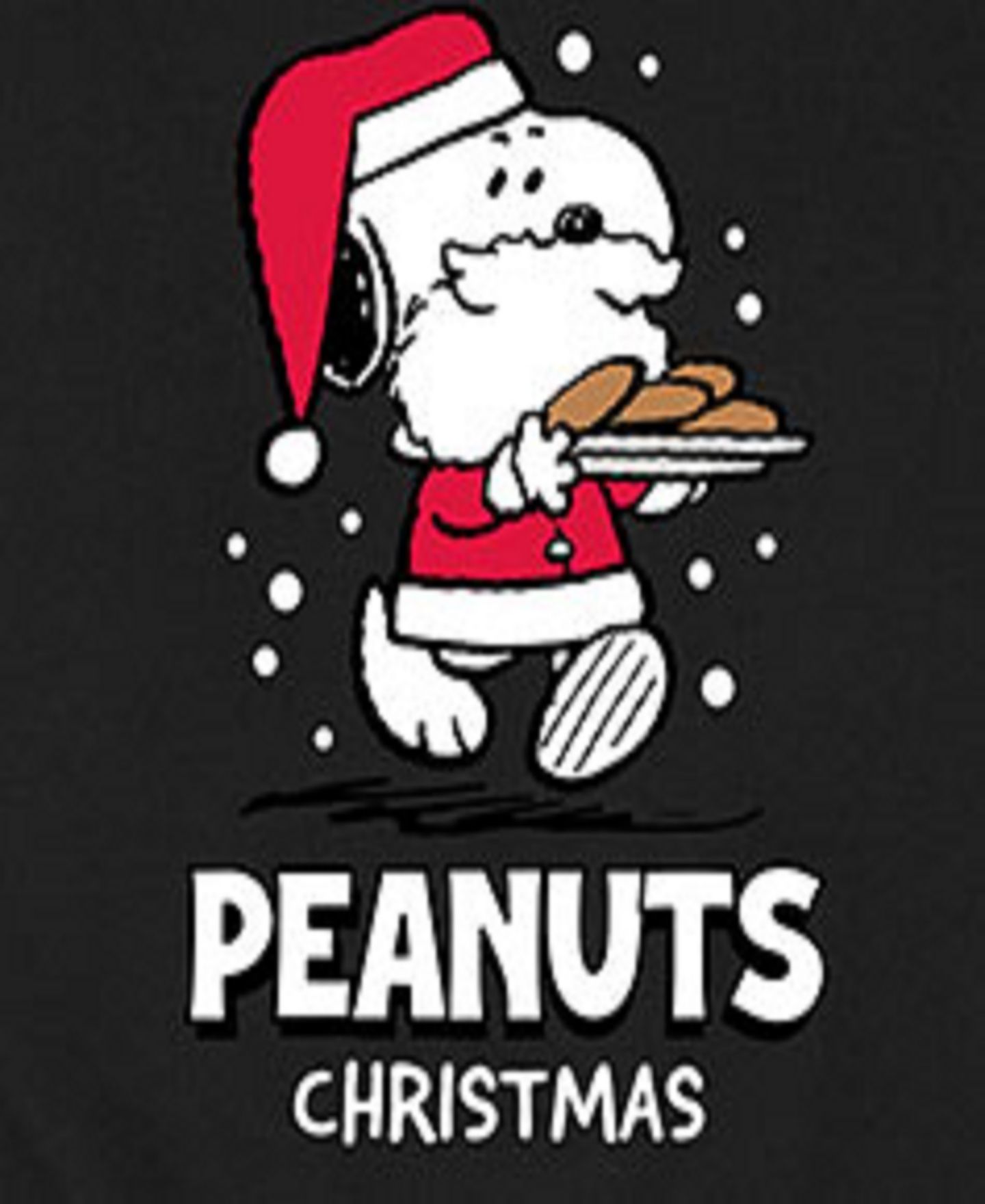 Мужской топ AIRWAVES Peanuts Snoopy Santa Long Sleeve Fleece, цвет: Чёрный — фото 3