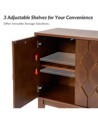 Olympia Mid-Century 60” Wide Sideboard with Adjustable Legs