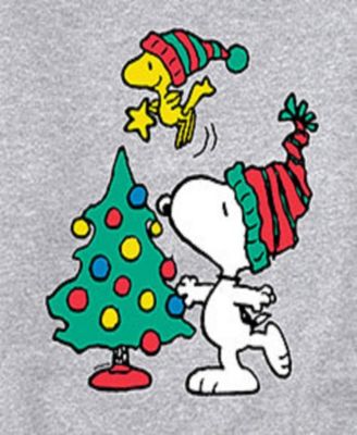 Men's Peanuts Snoopy Tree Long Sleeve Fleece