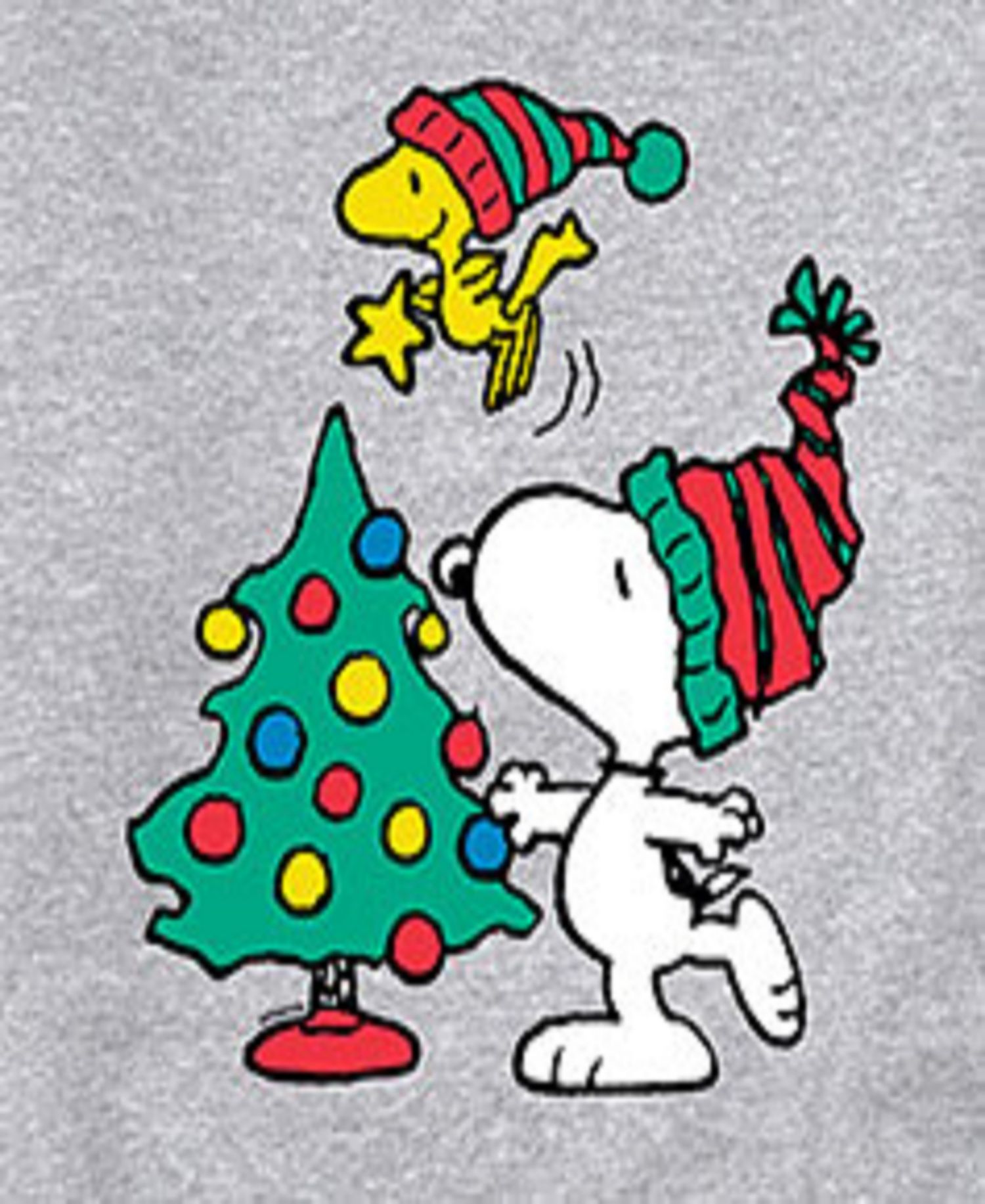 Men's Peanuts Snoopy Tree Long Sleeve Fleece