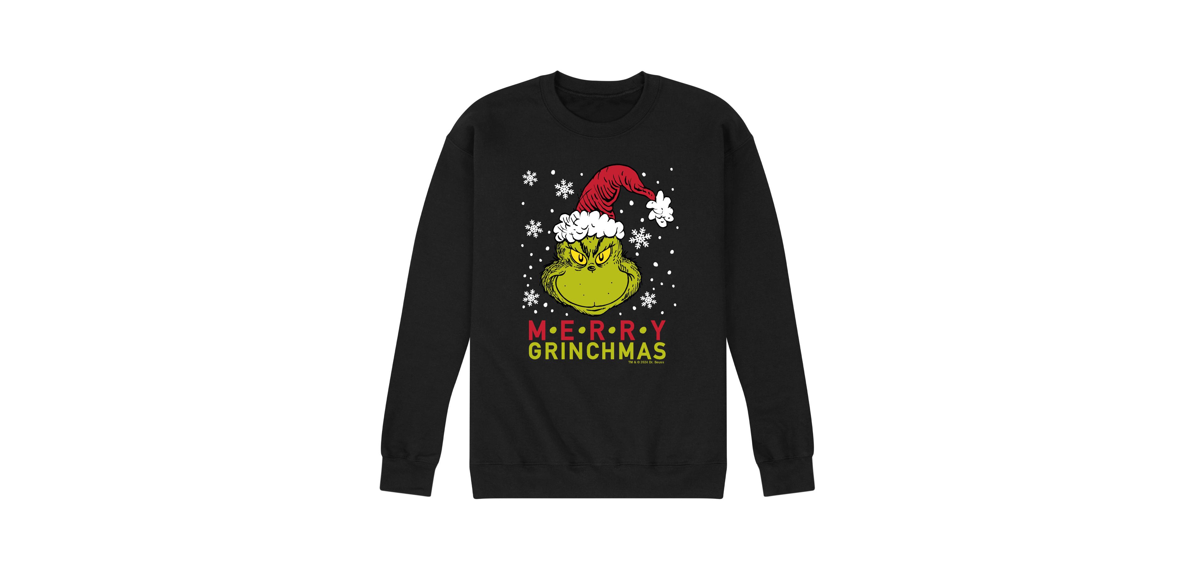 Airwaves Men's The Grinch Merry Grinchmas Long Sleeve Fleece