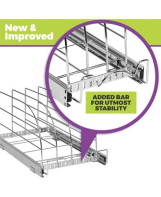 bakeware Pull Out Organizer for Cookie Sheet, Cutting Board, Bakeware, and Tray 12.5 x 21 In