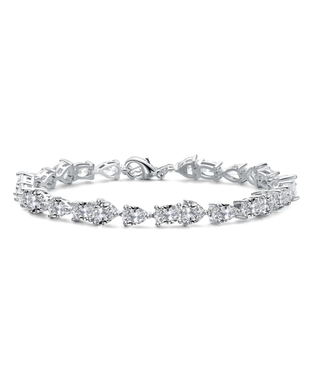 Rachel Glauber Eternal Sparkle Clear Cubic Zirconia Tennis Bracelet