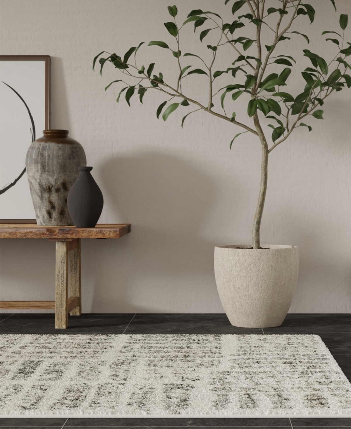Orian Rugs Lana Trail Stones 9'x13' Area Rug - Sand
