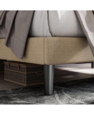 Platform Bed with Adjustable Headboard &acirc;€“ Upholstered Frame, Wood Slats, and Modern Low-Profile Design - King