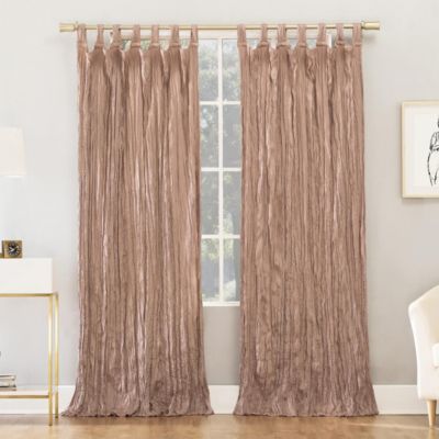 Odelia Distressed Velvet Semi-Sheer Tab Top Curtain Panel