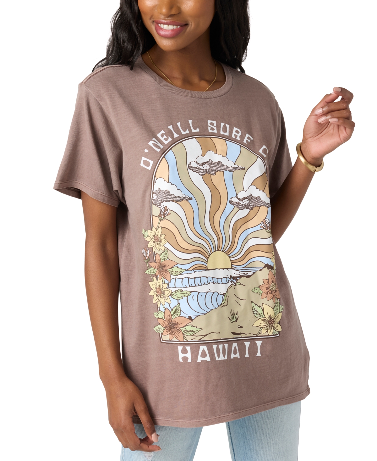 Juniors' Vacay Dreams Cotton Short-Sleeve T-Shirt - Peppercorn