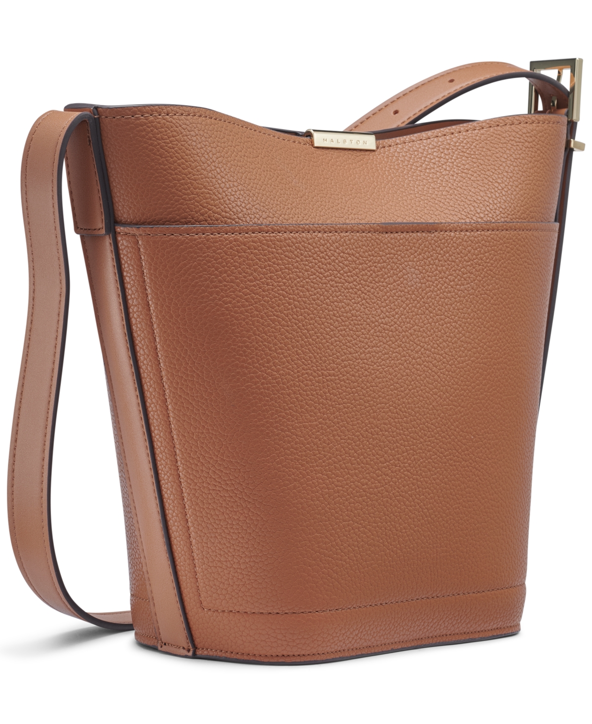 Shop Halston Jagger Large Bucket Bag In Oak