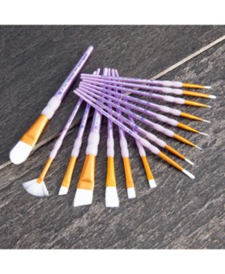 Crafter's Choice Synthetic White Taklon Paint Brushes, 15pc