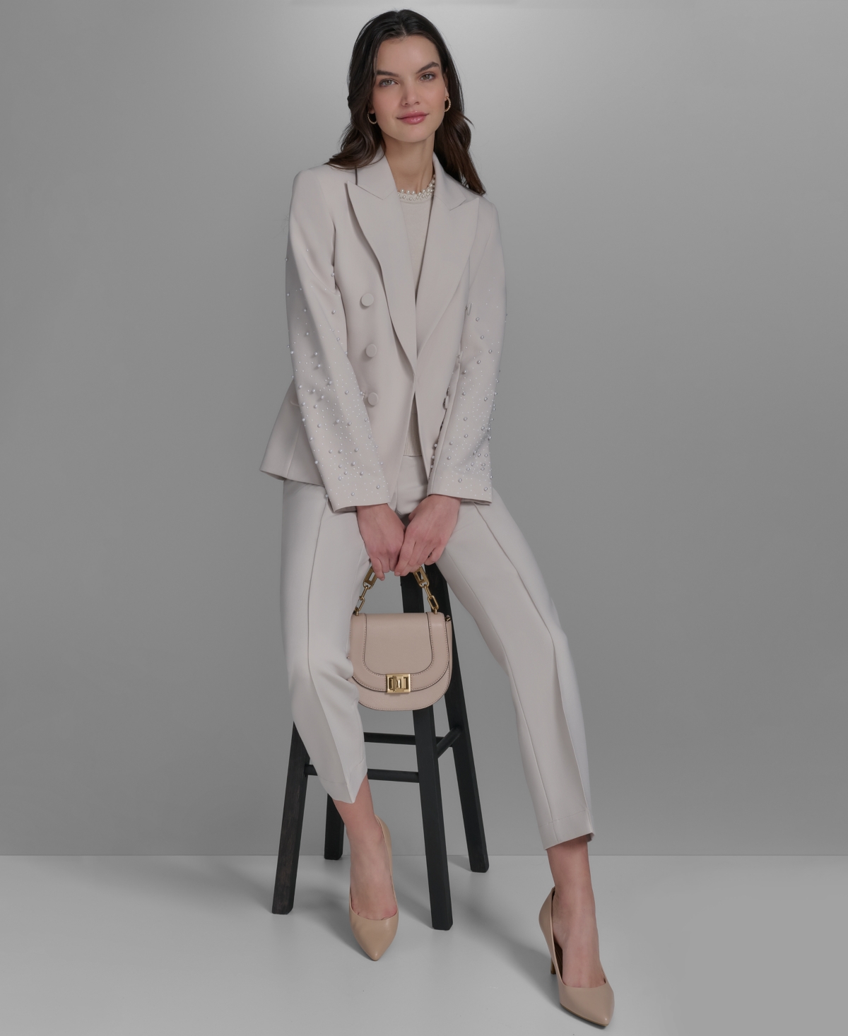 KARL LAGERFELD WOMEN'S PEAK-LAPEL OPEN-FRONT JACKET 